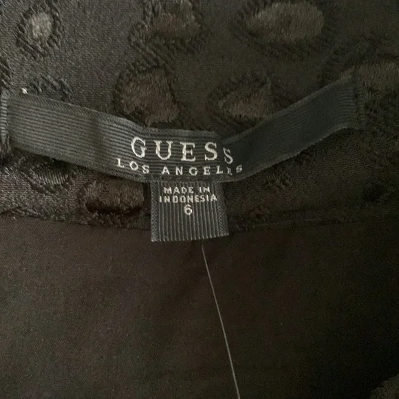 Guess Black Leopard Print Pleated Cocktail Skirt - 6 - Picture 3 of 4